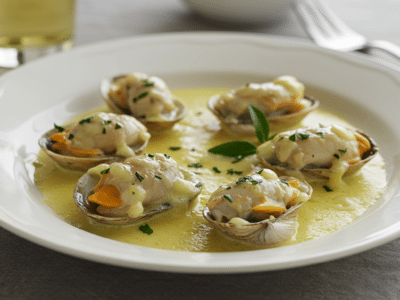 Coquilles Saint-Jacques sans gluten à la crème et au vin blanc