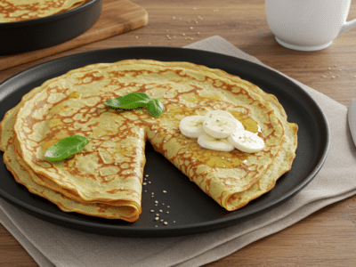 Crêpes sans œuf légères et savoureuses