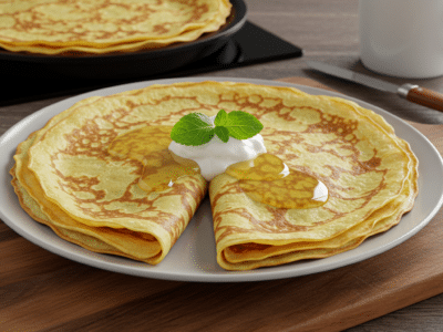 Crêpes sans œuf ni lait, délicieuses et légères