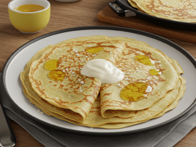 Crêpes sans gluten et sans œuf