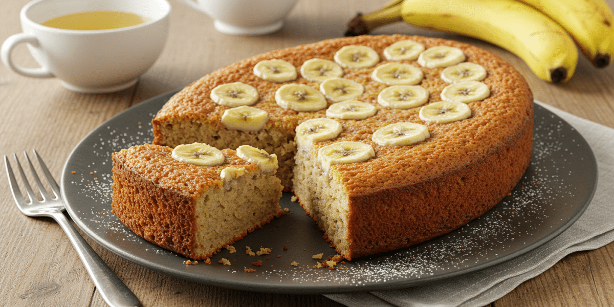 Gâteau à la banane sans œuf moelleux et savoureux