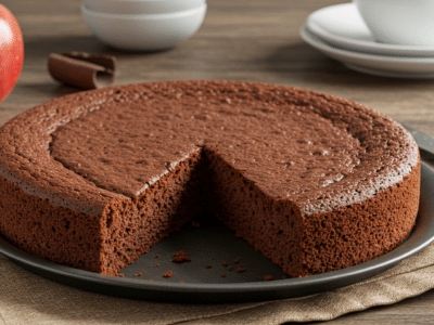 Gâteau au chocolat moelleux sans œuf et sans beurre