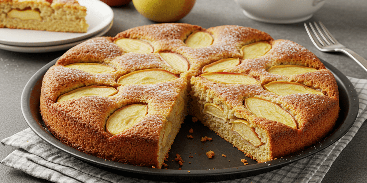 Gâteau aux pommes sans œuf moelleux et parfumé