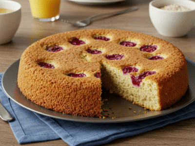 Gâteau moelleux sans œuf et sans sucre ajouté