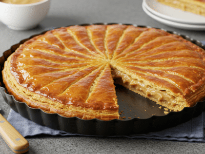 Galette des rois sans lactose traditionnelle à la frangipane