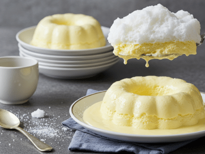 Ile flottante sans lactose préparée au Thermomix