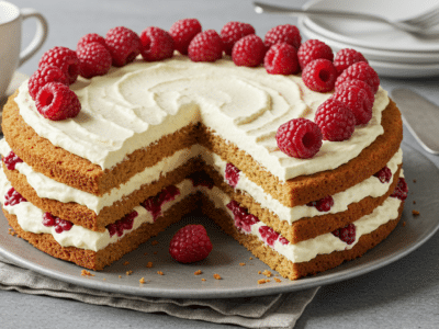 Layer Cake Sans Gluten aux Fruits Rouges et Crème Chantilly