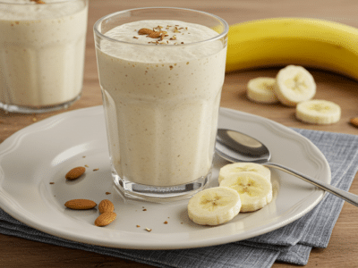 Milk Shake Frais Sans Lactose à la Vanille et Banane