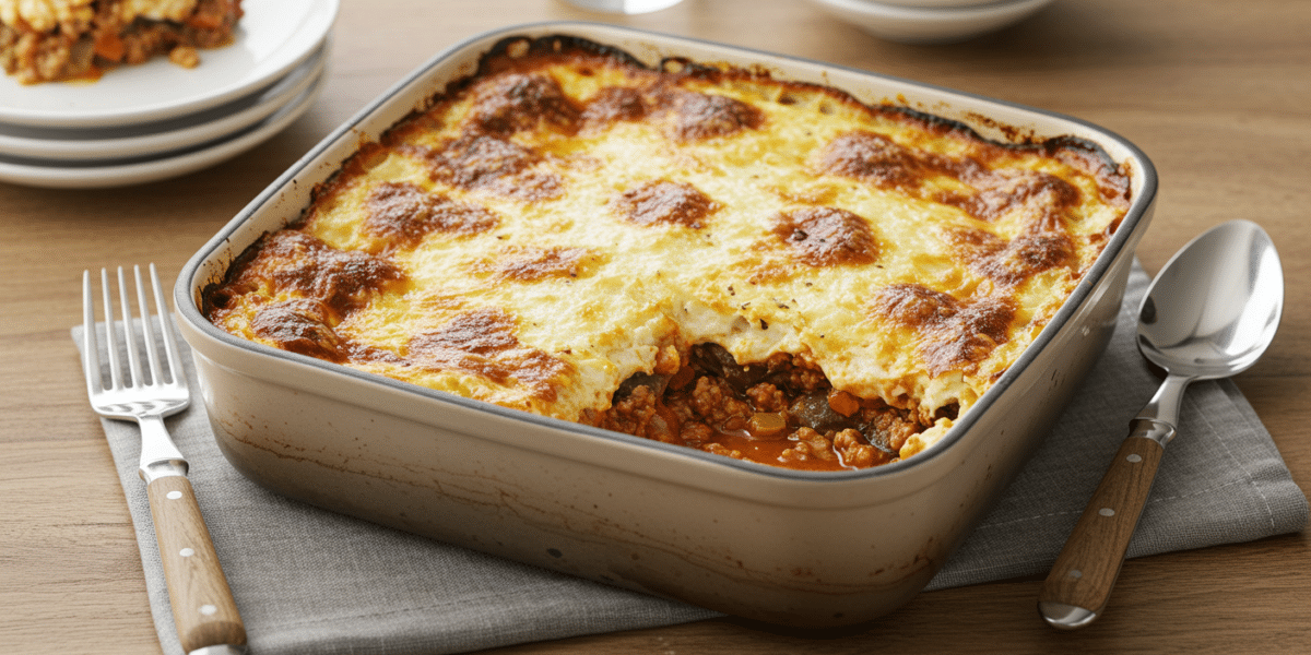Moussaka traditionnelle sans gluten