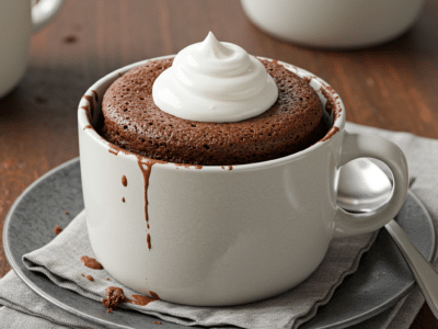 Mugcake Moelleux Sans Œuf au Chocolat