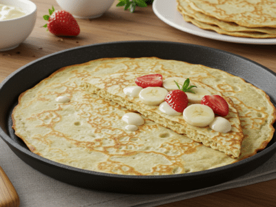 Pâte à crêpe sans œuf ni lait végétal