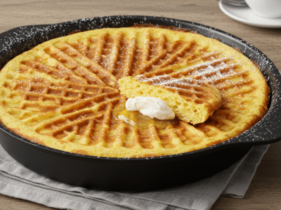 Pâte à gaufre sans œuf délicieuse et moelleuse