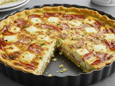 Quiche Lorraine sans œuf, une délicieuse alternative végétalienne