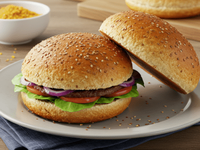 Recette de Pain Burger Sans Lactose Moelleux