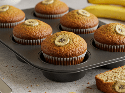Recette de muffins à la banane sans lactose