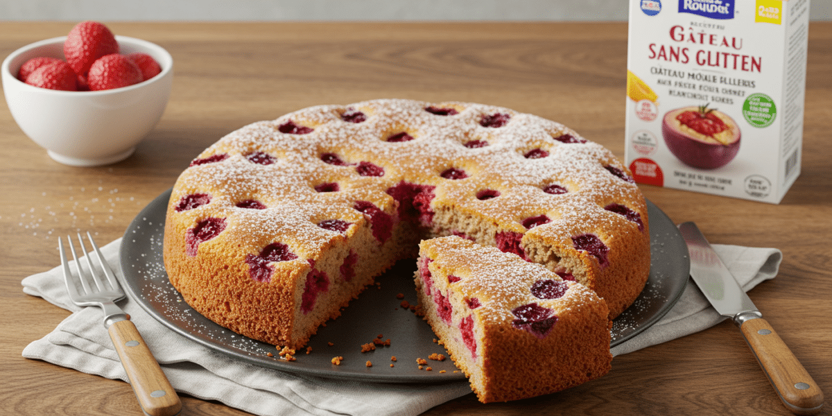 Recette du Royaume Sans Gluten : Gâteau moelleux aux fruits rouges