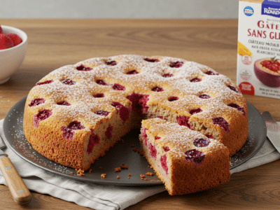 Recette du Royaume Sans Gluten : Gâteau moelleux aux fruits rouges