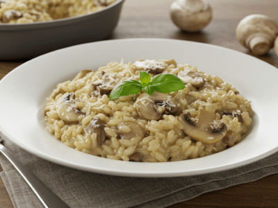 Risotto crémeux sans gluten aux champignons