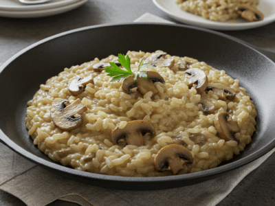 Risotto crémeux sans lactose aux champignons