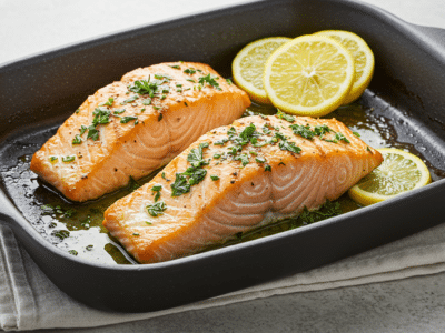 Saumon grillé aux herbes fraîches sans lactose