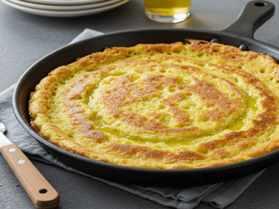 Socca traditionnelle sans gluten à la farine de pois chiche