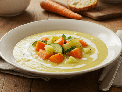 Soupe Veloutée Sans Lactose aux Légumes d&rsquo;Automne