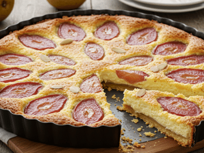 Tarte Bourdaloue sans gluten – poires et crème d&rsquo;amande