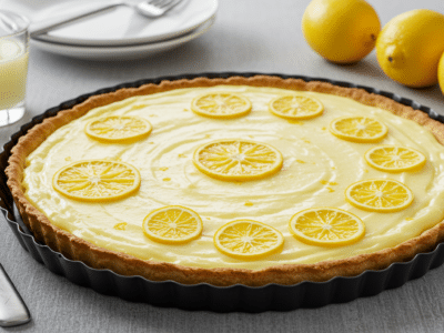 Tarte au citron sans lactose – délice acidulé et léger