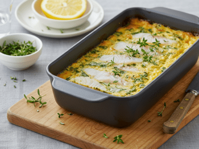 Terrine de poisson sans lactose, légère et savoureuse