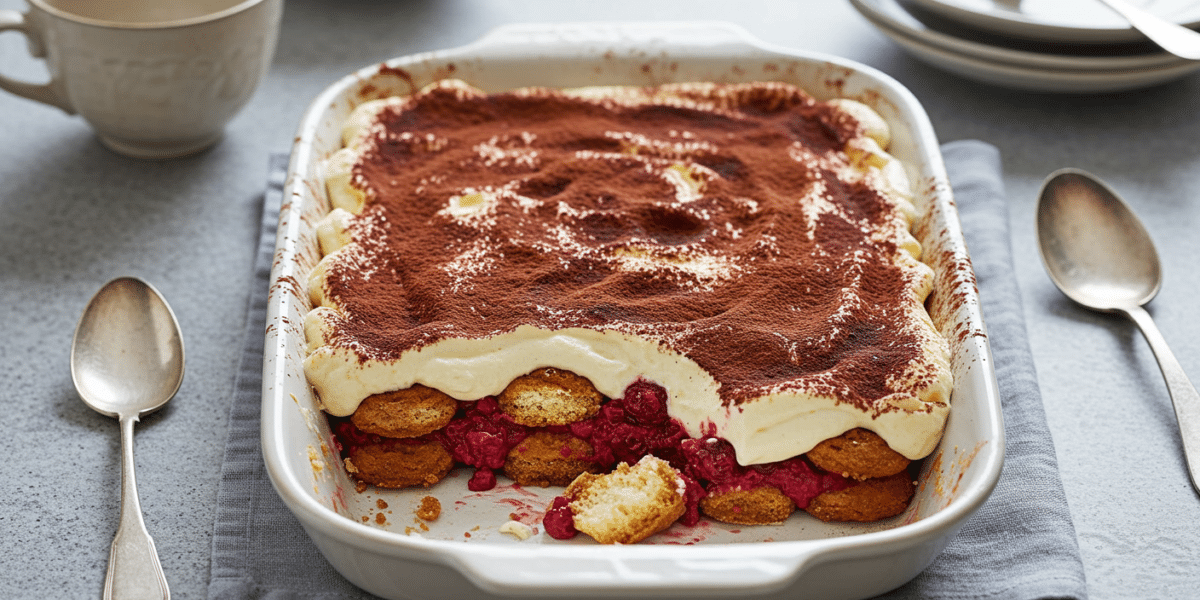Tiramisu aux fruits rouges sans gluten