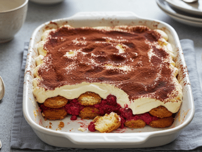Tiramisu aux fruits rouges sans gluten