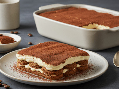 Tiramisu sans lactose gourmand et léger