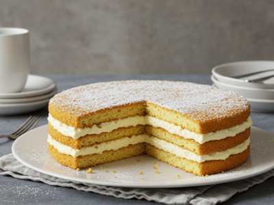 Wedding Cake sans gluten à la vanille et crème au beurre légère