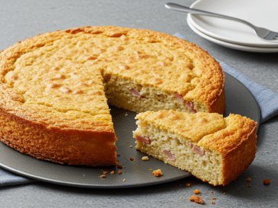 Cake au jambon sans œuf, moelleux et savoureux