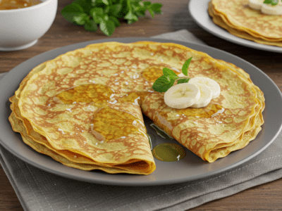 Crêpes sans œuf et sans gluten délicieuses et légères