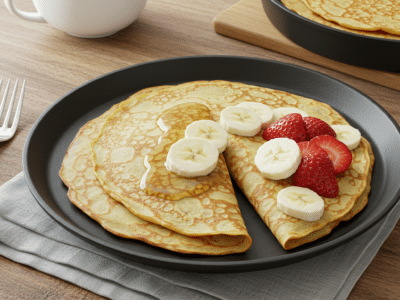 Crêpes sans œuf et sans sucre – recette vegan et légère