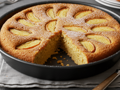 Gâteau à la poêle sans œuf, moelleux et facile