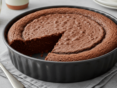 Gâteau au chocolat sans œuf et sans beurre