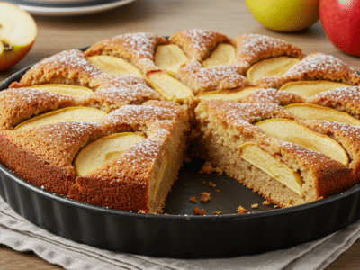 Gâteau aux pommes sans œuf ni beurre