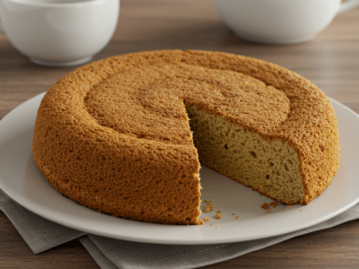 Gâteau moelleux sans œuf, sans lait et sans levure