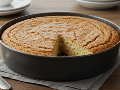 Gâteau moelleux sans œuf, sans sucre et sans gluten