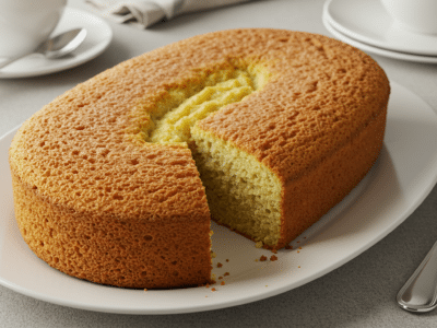 Gâteau moelleux sans gluten et sans œuf
