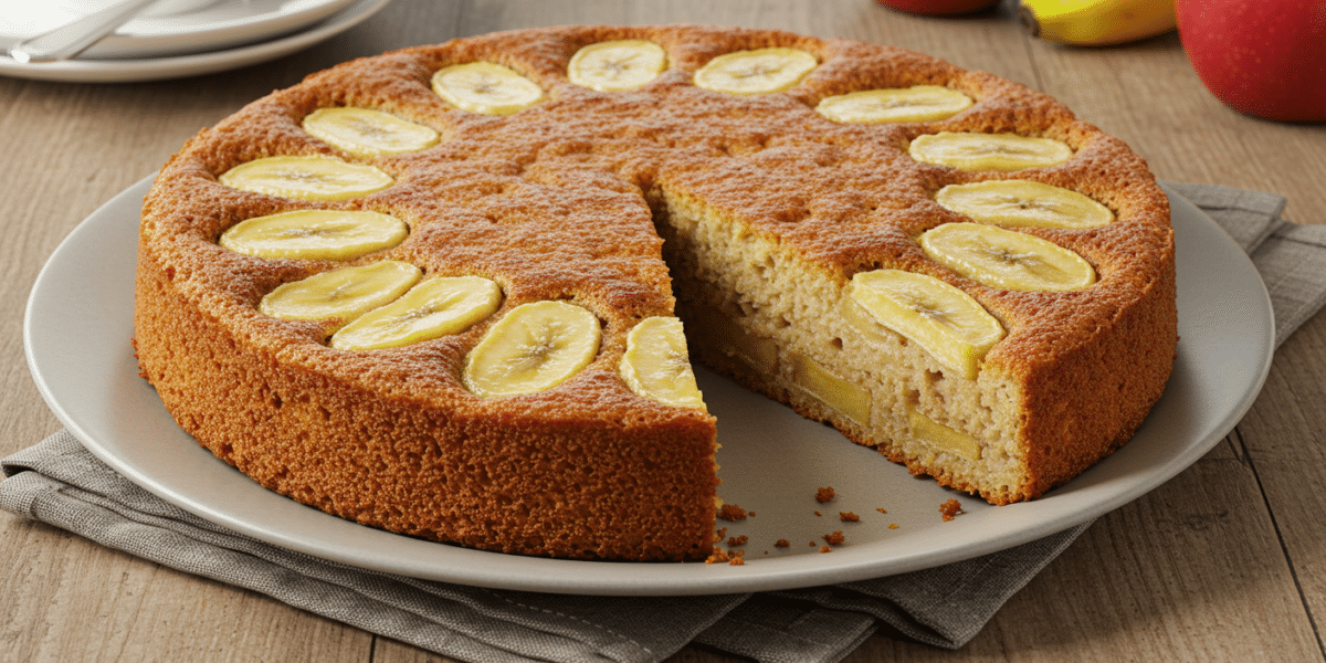Gâteau moelleux sans sucre, sans œuf et sans beurre