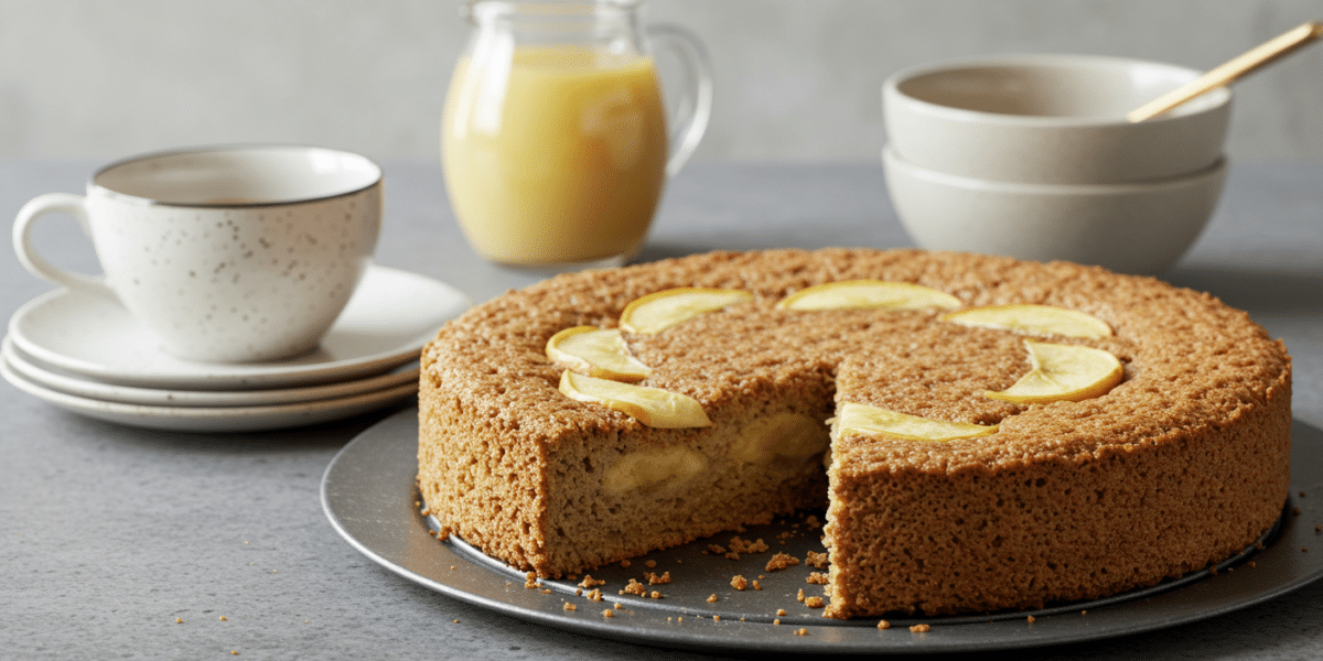 Gâteau moelleux vegan sans œuf, sans sucre et sans lait