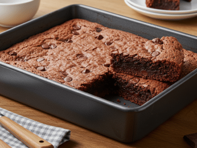Brookie sans gluten ni lactose : fusion gourmande de brownie et cookie