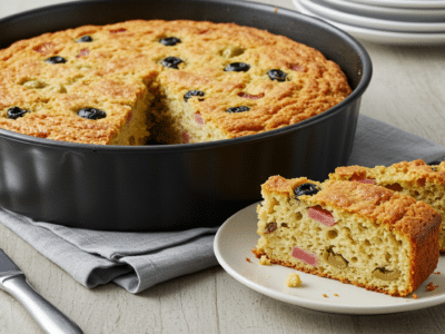 Cake salé jambon et olives sans gluten ni lactose