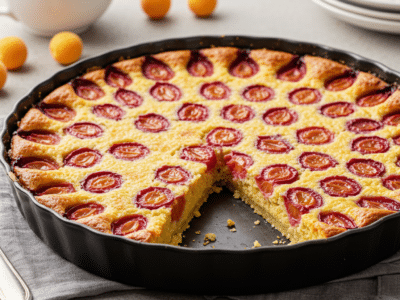 Clafoutis aux mirabelles sans gluten ni lactose