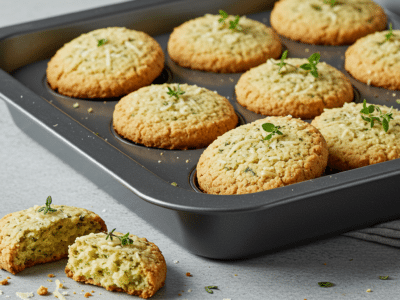 Cookies sans œuf salés aux herbes et parmesan
