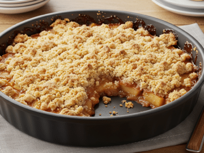 Crumble aux pommes sans gluten et sans lactose