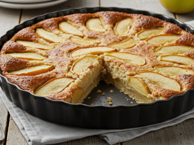 Flognarde sans gluten et sans lactose aux pommes